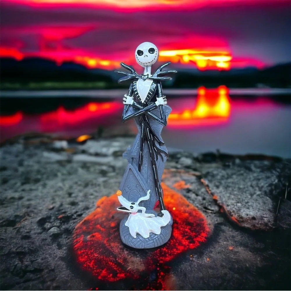 Disney Nightmare Before Christmas Jack Skellington w/Zero Resin Statue Figure